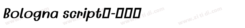 Bologna script字字体转换